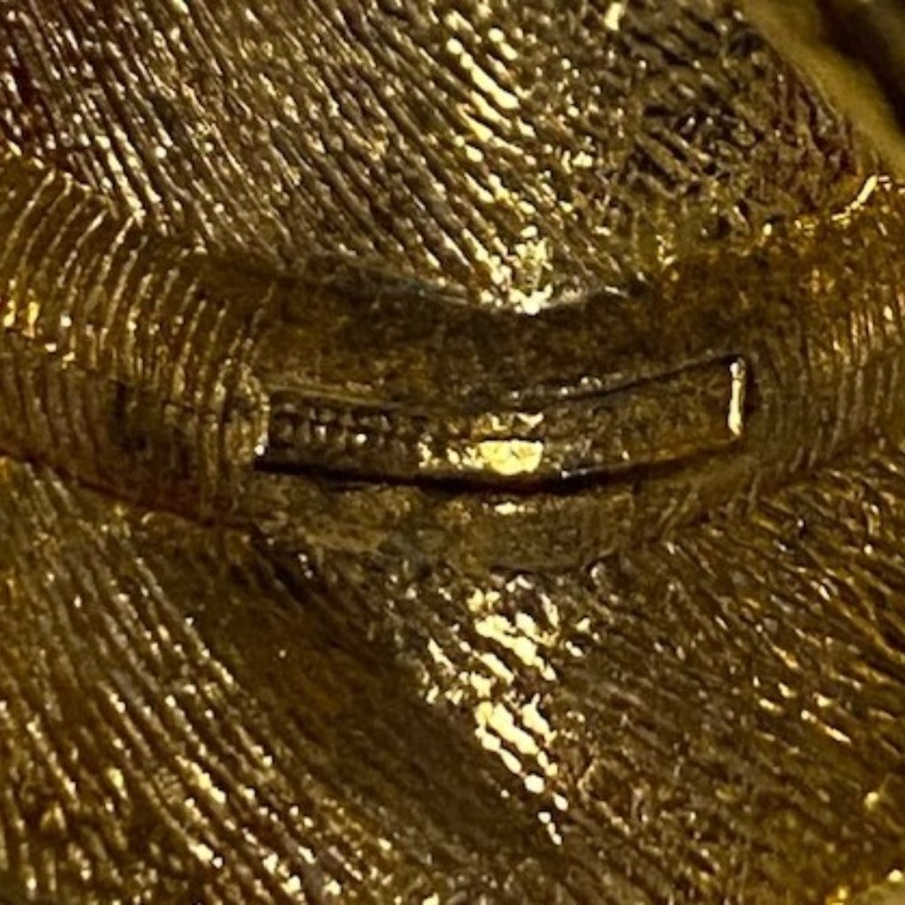 SALE 💚💚JUDITH MCCANN Designer Gold Wide Hoop EARRINGS - Picture 8 of 9